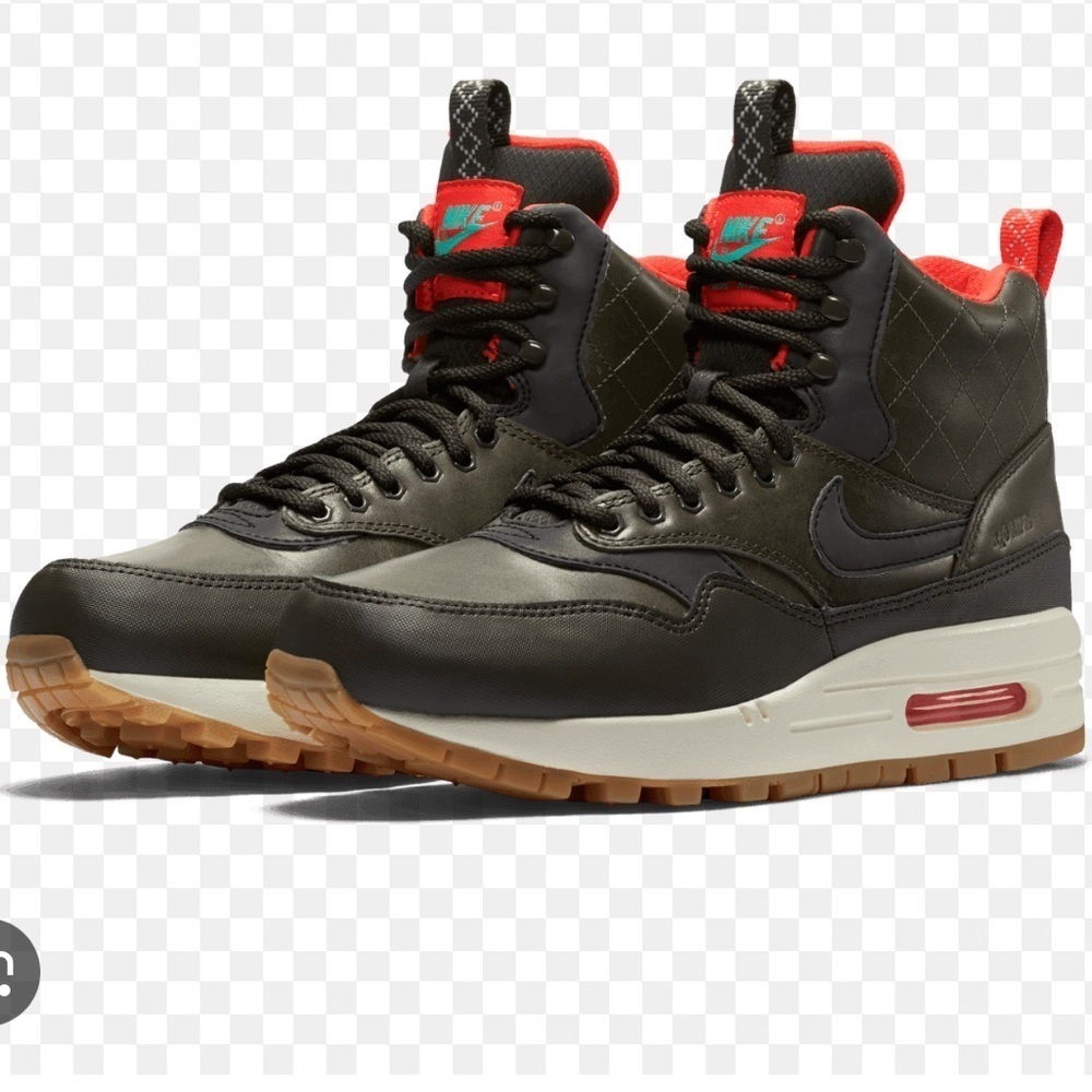Nike Air Max 1 Mid Sneakerboot Women's Size 7.5 807307-300 Sequoia Crimson